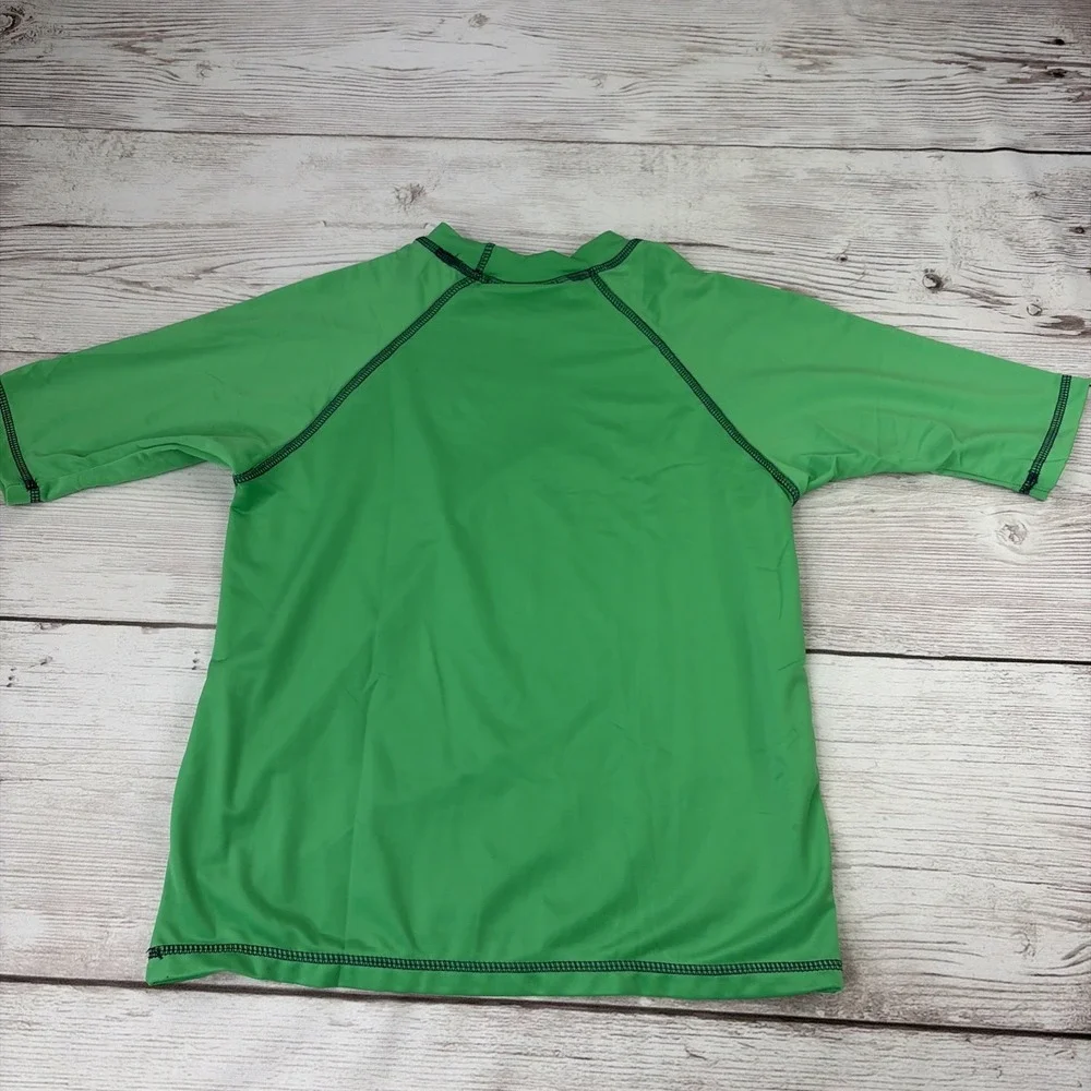 New Kanu Surf Shirt Youth XL Green UPF 50+ Swim Rash Guard Short Sleeve